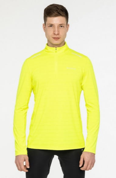 Футболка MOAX FLAME MEN длинный рукав на молнии(лимонный)MX114631-50000