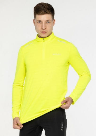 Футболка MOAX FLAME MEN длинный рукав на молнии(лимонный)MX114631-50000