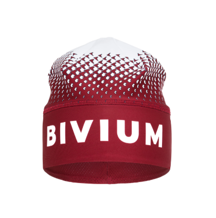 Шапка гоночная Bivium "Энергия 2.0" бордо/белая