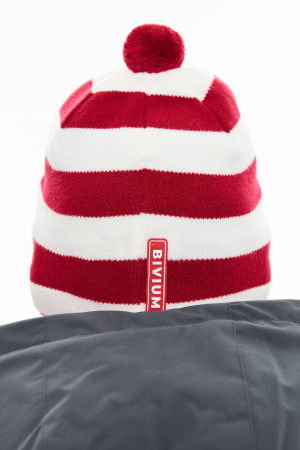 Шапка Bivium "Apex" полосатая (красный/белый)
