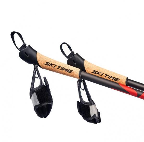 Палки лыжные SKI TIME RACE красн.
