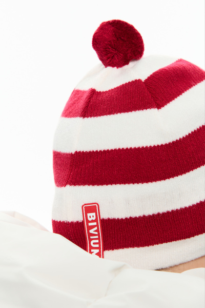 Шапка Bivium "Apex" полосатая (красный/белый)