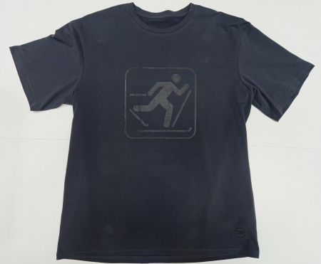 Футболка DE "лыжник" серая oversize