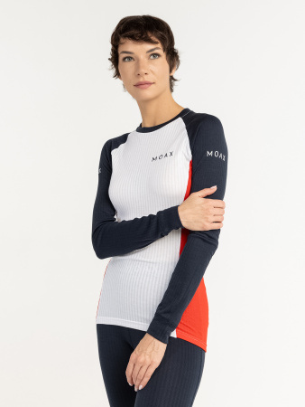 Термофутболка MOAX RACE LS WMN т/син/красный MX114030-75120