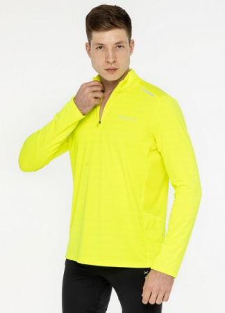 Футболка MOAX FLAME MEN длинный рукав на молнии(лимонный)MX114631-50000