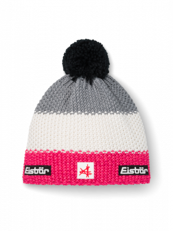 Шапка EISBAR Star Pompon MU роз/бел/сер 33172-142