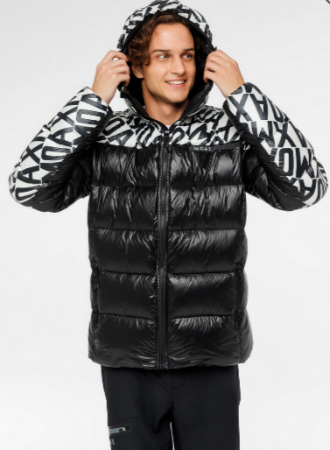 Куртка пуховая MOAX Club Team Logo муж. (черный принт)