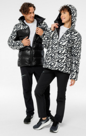 Куртка пуховая MOAX Club Team Logo муж. (черный принт)