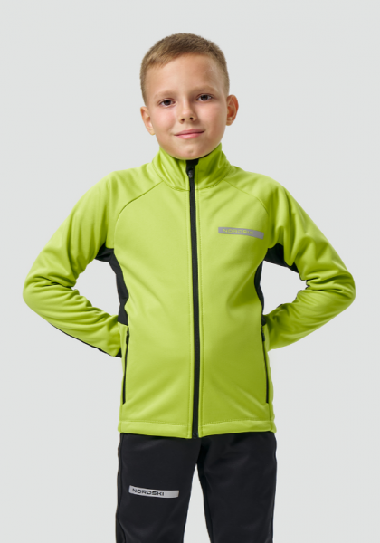 Тренировочная кофта Nordski Core Lime/Black JR NSJ667180