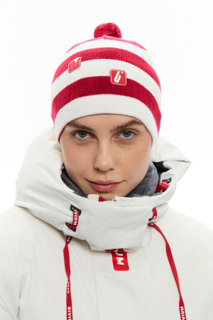 Шапка Bivium "Apex" полосатая (красный/белый)