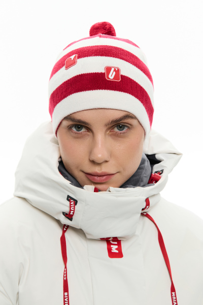 Шапка Bivium "Apex" полосатая (красный/белый)