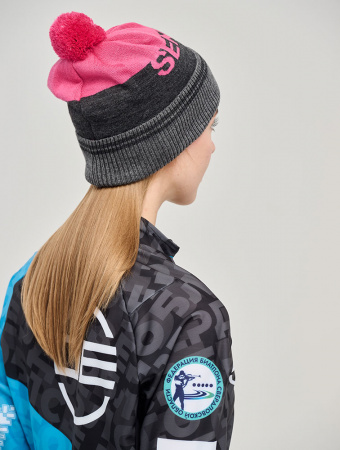 Шапка DE Sentierо, роз/сер