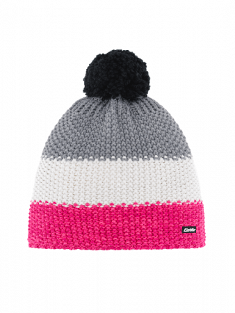 Шапка EISBAR Star Pompon MU роз/бел 403125-142