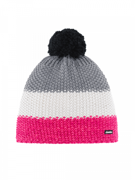 Шапка EISBAR Star Pompon MU роз/бел 403125-142