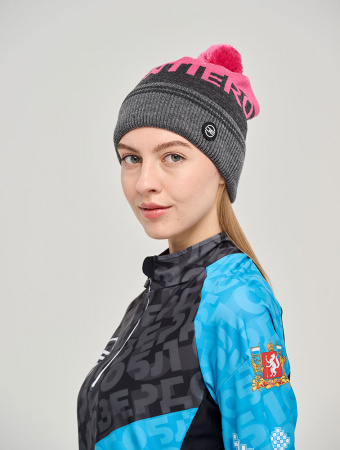 Шапка DE Sentierо, роз/сер