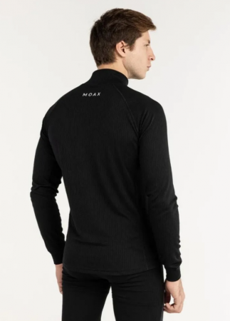 Термофутболка MOAX RACE WIND LS с воротн. Men черный