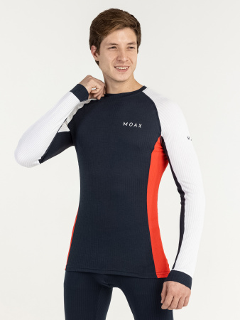 Термофутболка MOAX RACE LS Men т/син/красный MX114031-75120