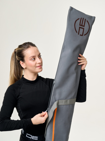 Чехол DE серый/оранжевый для 1 пары (195 см)