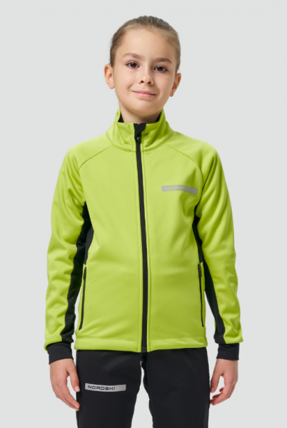 Тренировочная кофта Nordski Core Lime/Black JR NSJ667180