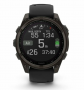 Часы Garmin Amoled Sapphire Fenix 8-47 мм, титановый угольно-серый, черный ремешок