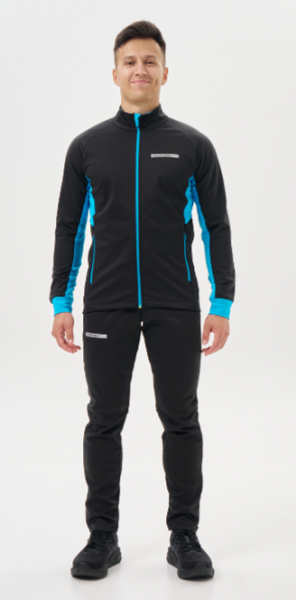 Разминочная кофта Nordski Core Black/Breeze NSM657058
