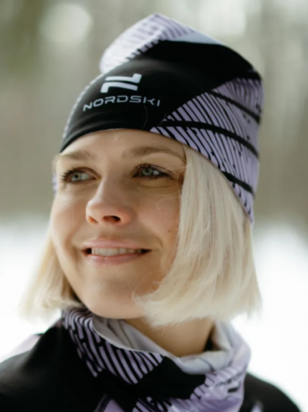 Шапка Nordski Heat Black/Lavender NSV223106