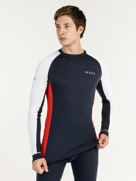 Термофутболка MOAX RACE LS Men т/син/красный MX114031-75120