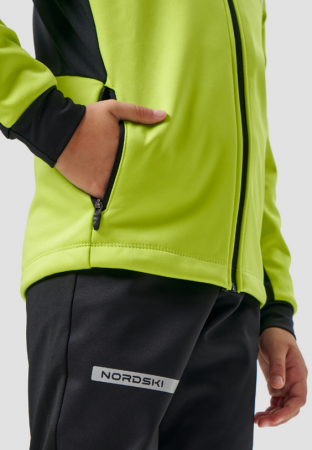 Тренировочная кофта Nordski Core Lime/Black JR NSJ667180