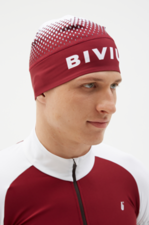 Шапка гоночная Bivium "Энергия 2.0" бордо/белая