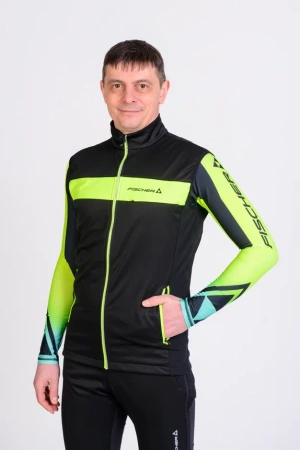 Жилет Fischer Softshell Warm MEN (черно/лим) GR8300-113