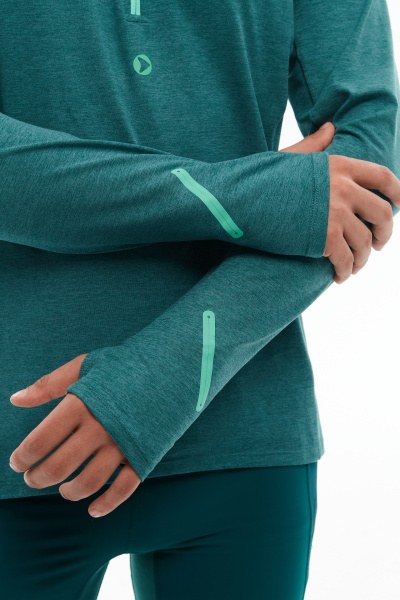 Лонгслив Bivium "Разминка 2.0" Сине-зеленый