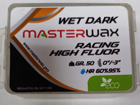 Парафин MASTER WAX Racing High Fluor WET old dark (0/...-3) 50гр. RWEODA06001