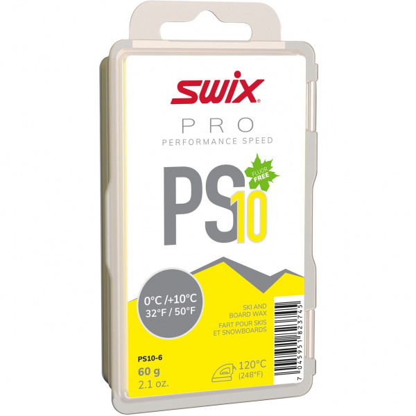 Парафин Swix PS10 Yellow (0+10) 60 гр. PS10-6