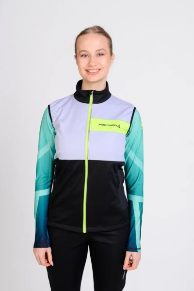 Жилет Fischer SoftShell Wmn (черн-сер)