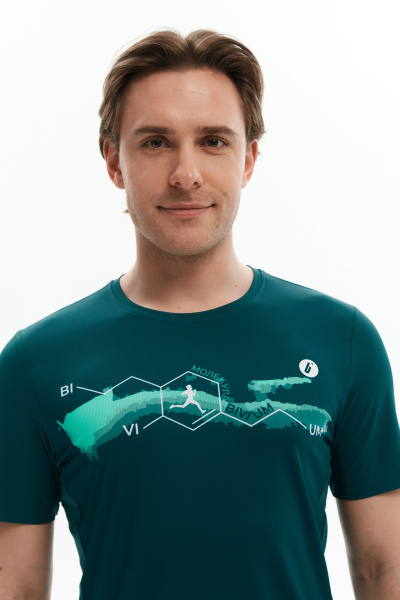 Футболка Bivium "Тайм 2.0" Сине-зеленая