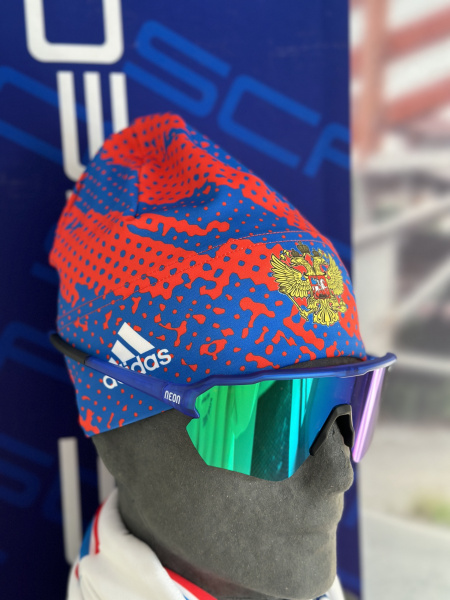 Шапка Adidas camouflage blue/red