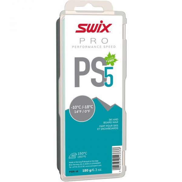 Парафин Swix PS5 Terquoise (-10-18) 180 гр. PS05-90