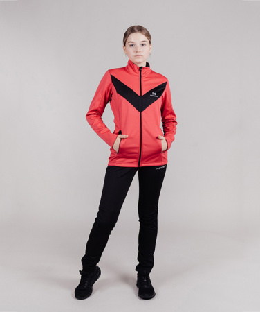 Разминочный костюм Nordski Base Pink/Black JR NSJ817951