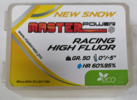 Парафин MASTER WAX Racing High Fluor NEW SNOW (0/...-5)  50гр. RNEW06001