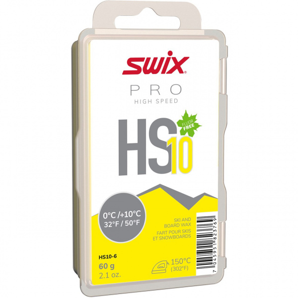 Парафин Swix HS10 Yellow (0+10) 60 гр. HS10-6