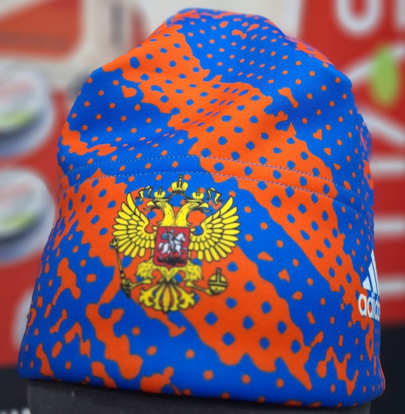 Шапка Adidas camouflage blue/orange