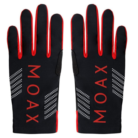 Перчатки для л/роллеров MOAX Speed 2.0 черный/крас