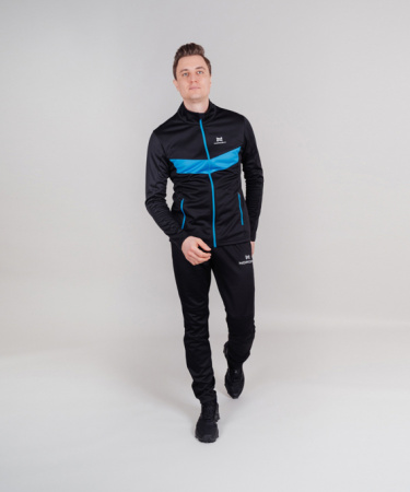 Разминочный костюм Nordski BASE Black/Blue NSM810170/NSM304100