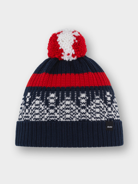 Шапка EISBAR Norrak Pompon MU син/бел/красн 30982-024
