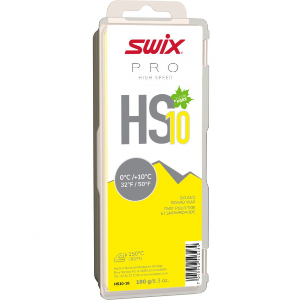 Парафин Swix HS10 Yellow (0+10) 180 гр. HS10-90