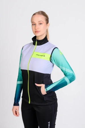 Жилет Fischer SoftShell Wmn (черн-сер)